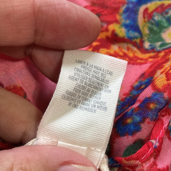 AERIE Pink Colorful Floral Scarf Sarong Wrap Flowers 77 x 26 inches - Picture 11 of 13